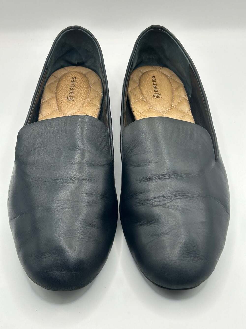Birdies The Starling Black Leather Loafers Flats - Picture 2 of 6